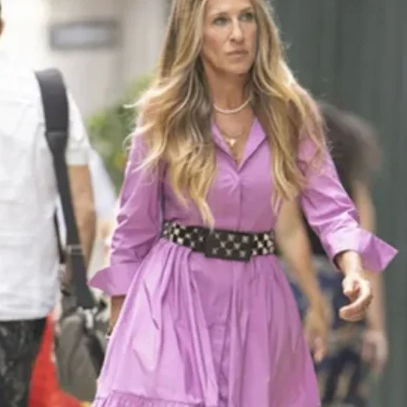 Studded elastic belt SATC-inspired Black/Silver S/M - Picture 9 of 9